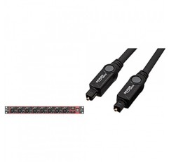 Behringer Ultragain ADA8200 변환기 및 Amazon 기본 Toslink 광학 디지털 오디오 케이블, 1.8m