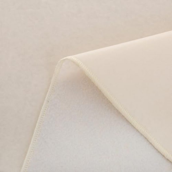 플란넬 뒷면이있는 NLMUVW 비닐 식탁보 100 % 방수 직사각형 PVC 테이블 천 오일 방지 닦아 깨끗한 테이블 커버 다이닝 파티 캠핑 야외, 샴페인, 60 X 84 인치