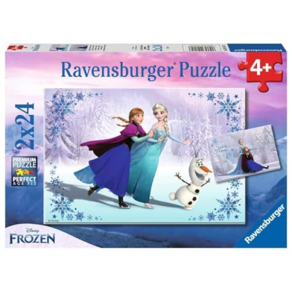 Ravensburger 디즈니 겨울왕국 자매 Always Puzzle Box 어린이를 위한 2 x 24피스 직소 퍼즐 – 모든 조각은 독특하며 조각이 완벽하게 맞습니다.