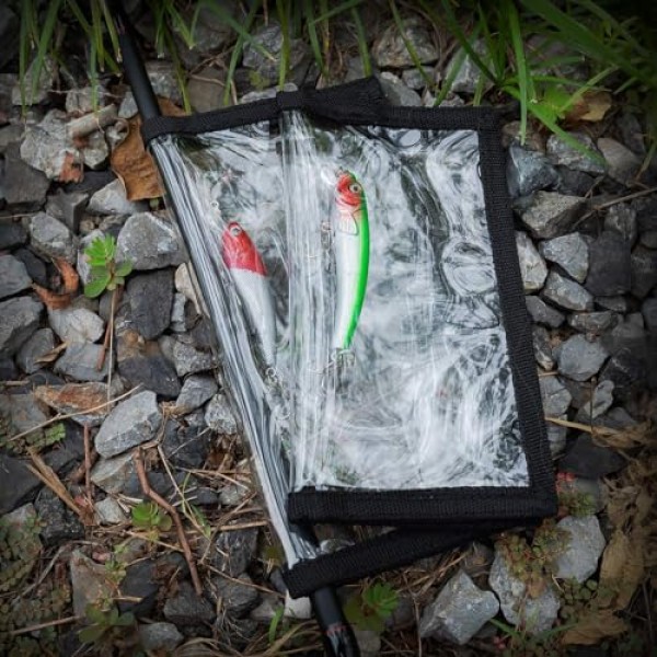 낚시 루어 랩 10팩 내구성이 뛰어난 투명 PVC 루어 커버 낚시를 안전하게 유지 쉽게 미끼 낚시 후크 커버 미끼 보관함 5개 대형 4.3 W x 7.9 L + 5개 중형 3.9 W x 7.1 L(10개 5L+5M)