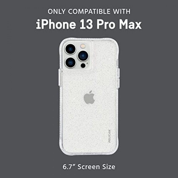 펠리칸 레인저 시리즈 - iPhone 13 Pro Max 케이스 [15피트 군용 등급 낙하 보호] [무선 충전 가능] iPhone 13 Pro Max 6.7인치용 귀여운 블링 글리터 보호 케이스 커버 - 스파클