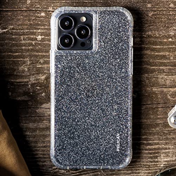 펠리칸 레인저 시리즈 - iPhone 13 Pro Max 케이스 [15피트 군용 등급 낙하 보호] [무선 충전 가능] iPhone 13 Pro Max 6.7인치용 귀여운 블링 글리터 보호 케이스 커버 - 스파클