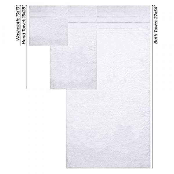 아메리칸 소프트 린넨 100% 터키 카드 면 6피스 타월 세트, 욕실용 560GSM 타월, 슈퍼 소프트 목욕 타월 2개 핸드 타월 2개, 세수 수건 2개, 백설공주