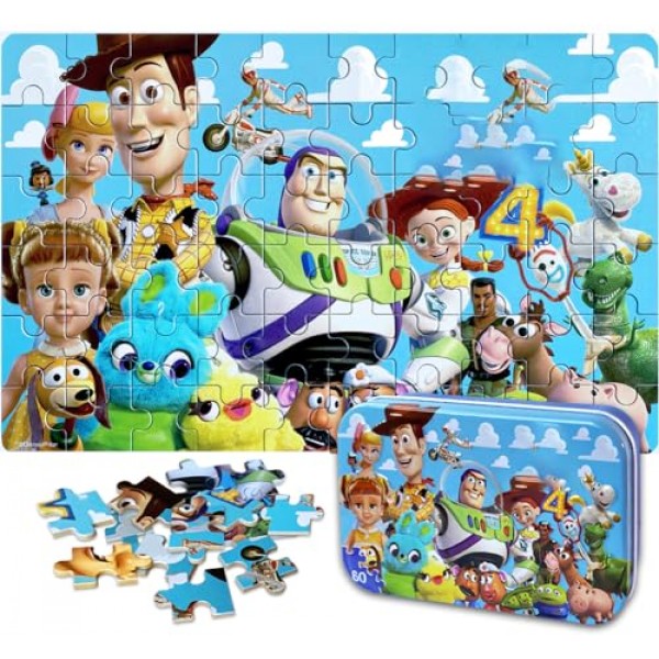 금속 상자에 들어 있는 NEILDEN 퍼즐 60개 어린이용 4-8세 소녀와 소년을 위한 직소 퍼즐 어린이를 위한 훌륭한 선물