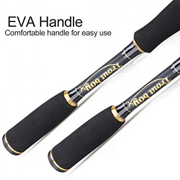 Sougayilang 낚싯대, 24톤 탄소 섬유 캐스팅 및 스피닝 로드 - 2개 조각, 트윈 팁 로드