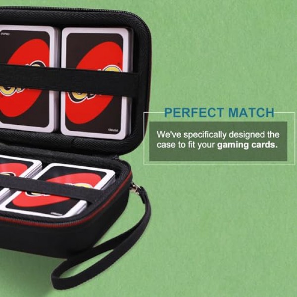 LTGEM 여행용 카드 하드 케이스, PTCG 트레이딩 카드, 300개 이상의 게임 카드 수용 가능, 카드 포켓몬/UNO 등과 같은 호환 가능한 클래식 게임 카드, 여행용 보호 보관 가방
