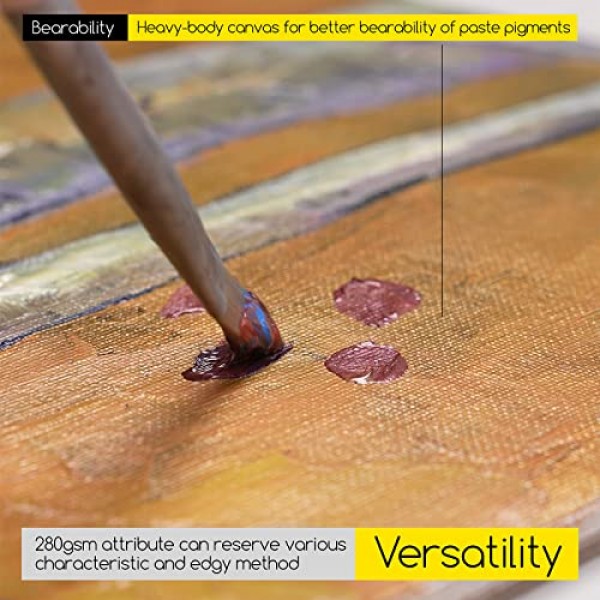 MEEDEN 캔버스 패드 9x12인치, 2개 팩, 10매, 8온스 삼중 프라이밍 처리된 100% 면 무산 캔버스 종이 패드, 아크릴 및 유화용 캔버스 종이, 혼합 미디어 기법을 위한 미술 용