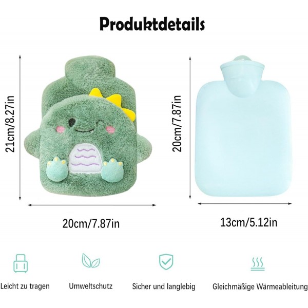 어린이용 온수기, 손난로 덮개가 있는 공룡 온수기, 푹신한 덮개가 있는 온수기, 분리 및 세척이 가능한 온수기, 테스트를 거쳐 유해 물질이 없는 프리미엄 온수기