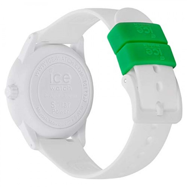 Ice-Watch - 얼음 태양열 발전 Nature - 실리콘 스트랩이 달린 흰색 여성용 시계