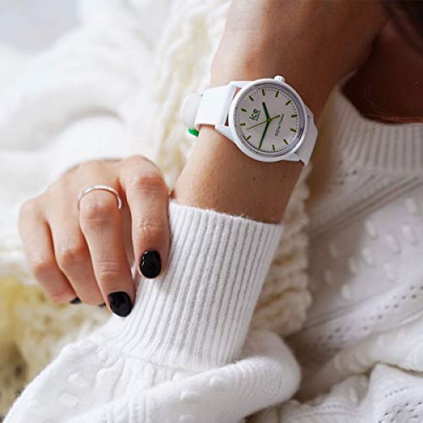 Ice-Watch - 얼음 태양열 발전 Nature - 실리콘 스트랩이 달린 흰색 여성용 시계