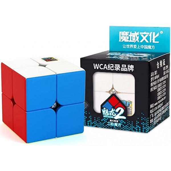 Bokefenuo Moyu Meilong 스피드 큐브 2x2 스티커없는 MoFang Jiaoshi Meilong 퍼즐 2x2x2 어린이를위한 장난감 Magic Cube