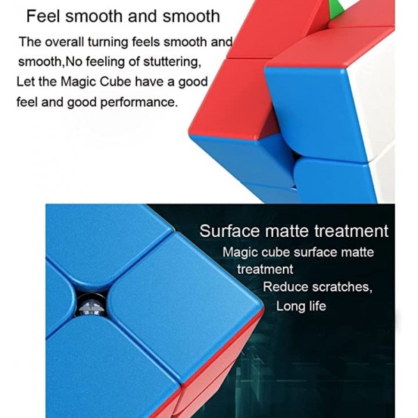 Bokefenuo Moyu Meilong 스피드 큐브 2x2 스티커없는 MoFang Jiaoshi Meilong 퍼즐 2x2x2 어린이를위한 장난감 Magic Cube