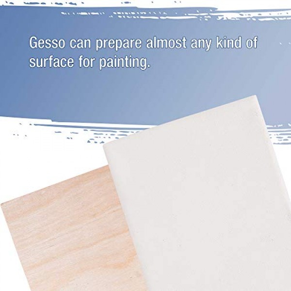 미국 미술 공급품 화이트 게소 아크릴 미디엄, 500ml 욕조 - 파인트당 16.9온스