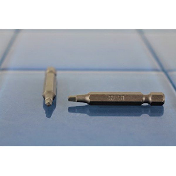 TEMO 25개 #1 스퀘어 로버트슨 2인치 드라이버 삽입 비트