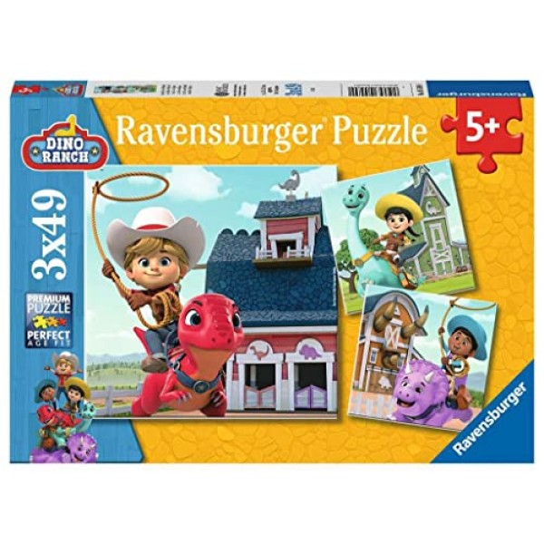 Ravensburger 5589 공룡 목장 직소 퍼즐 5세 이상 어린이용-3x 49조각