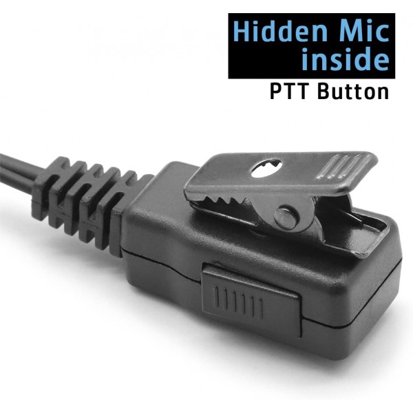 Newashan 헤드셋 이어폰 교체 모토로라 라디오 mth600 mth650 mth800 mth850 mtp850 mts850 반투명 튜브 이어팁 및 ptt가있는 1 핀 워키 토키 저소음 키트