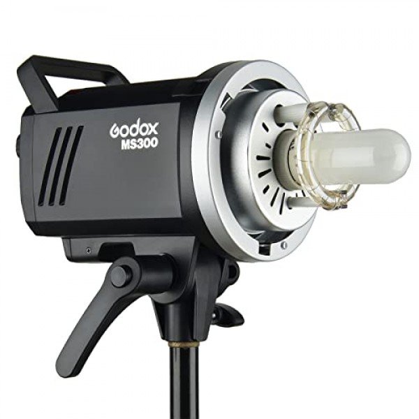 Godox MS300 스트로브 라이트 사진 키트, 300W 스트로브 플래시, Godox 2.4G 무선 X 시스템 내장, 재활용 시간 0.1~1.8S, Bowens 마운트(P60 빠른 설치 포함) 소프트박스 + 라이트 스