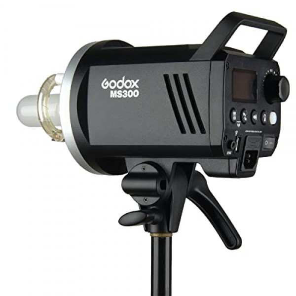 Godox MS300 스트로브 라이트 사진 키트, 300W 스트로브 플래시, Godox 2.4G 무선 X 시스템 내장, 재활용 시간 0.1~1.8S, Bowens 마운트(P60 빠른 설치 포함) 소프트박스 + 라이트 스