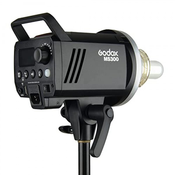 Godox MS300 스트로브 라이트 사진 키트, 300W 스트로브 플래시, Godox 2.4G 무선 X 시스템 내장, 재활용 시간 0.1~1.8S, Bowens 마운트(P60 빠른 설치 포함) 소프트박스 + 라이트 스