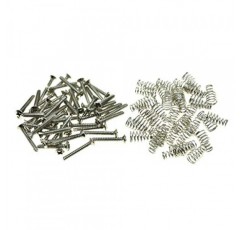 ST Strat/Tele Nickel용 50 미터 나사 M3 단일 코일 픽업 장착 나사 및 스프링 3x21.5mm로 구성된 KAISH 팩