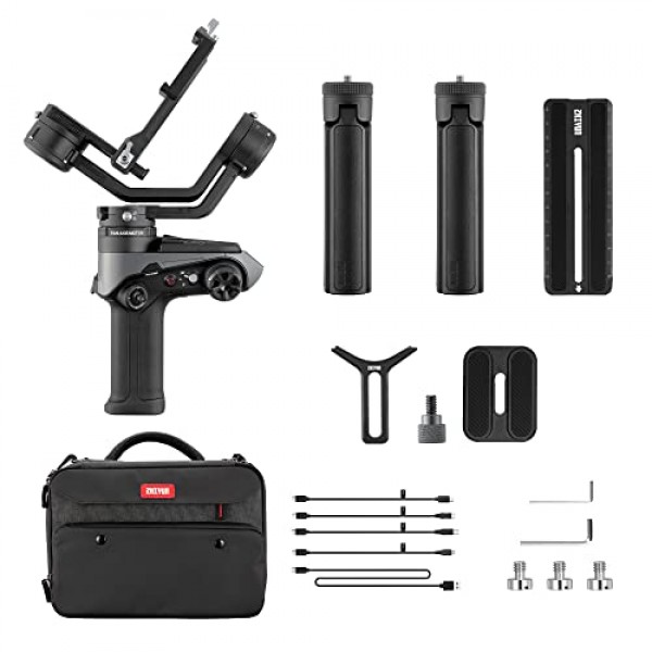ZHIYUN Weebill 2 SE, Sony Nikon Canon Panasonic Lumix BMPPC 6K, 이중 삼각대, 접이식 풀 컬러 터치스크린용 DSLR 미러리스 카메라용 3축 휴대용 짐벌 안정기