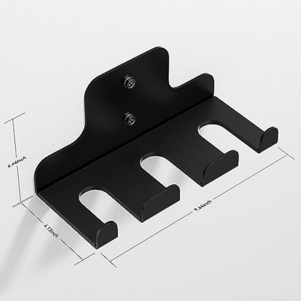 JNIHEEP 올림픽 바벨 행거, 차고 체육관 바 벽 랙, 수직 바벨 마운트 랙, 블랙 파우더 코팅, 공간 절약형 상업용 또는 홈 체육관 액세서리, 33mm 바 크기 미만 유지