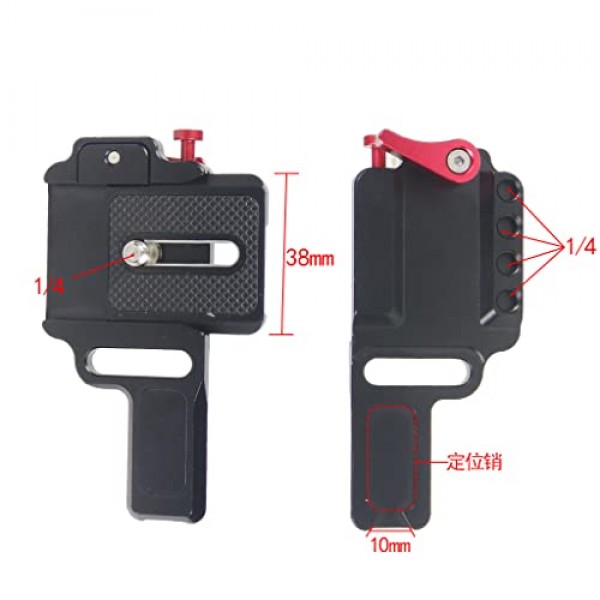 FEICHAO 퀵 릴리스 플레이트 짐벌 장착 클램프 Zhiyun Crane-M2와 호환되는 1/4 나사가 있는 QR 플레이트