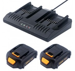 Worx 20V 배터리 및 충전기 키트 WA3525 WA3875용 Elefly 교체품