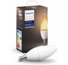 Philips Hue White Ambiance E14 램프 단일 팩 320lm, 밝기 조절 가능, 모든 흰색 음영, 앱을 통해 제어 가능, Amazon Alexa(Echo, Echo Dot)와 호환 가능
