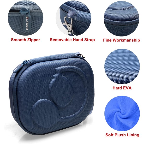 JBL LIVE 650BTNC 500BT 660NC 또는 JBL Tune 710BT 660NC 510BT 헤드폰용 L LTGEM 하드 케이스 휴대용 여행용 케이스(케이스만) 외부 및 내부 파란색