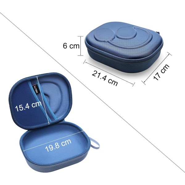 JBL LIVE 650BTNC 500BT 660NC 또는 JBL Tune 710BT 660NC 510BT 헤드폰용 L LTGEM 하드 케이스 휴대용 여행용 케이스(케이스만) 외부 및 내부 파란색