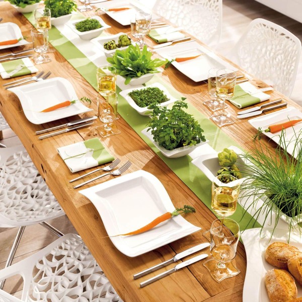 빌레로이앤보흐 1025252699 New Wave Gourmet Plate, 33 x 24 cm, Premium Porcelain, White 33 x 24 cm White