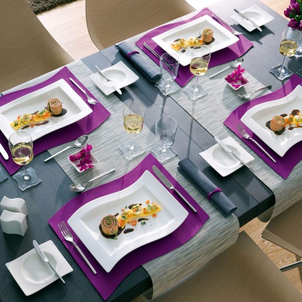 빌레로이앤보흐 1025252699 New Wave Gourmet Plate, 33 x 24 cm, Premium Porcelain, White 33 x 24 cm White