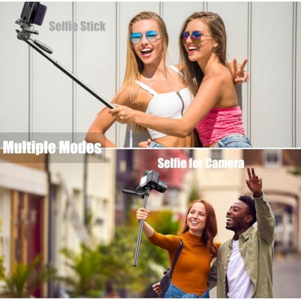 71 카메라 폰 삼각대 스탠드 셀카 스틱 Canon Nikon DSLR과 호환 가능 무선 원격 전화 홀더가있는 모든 휴대 전화 운반용 가방