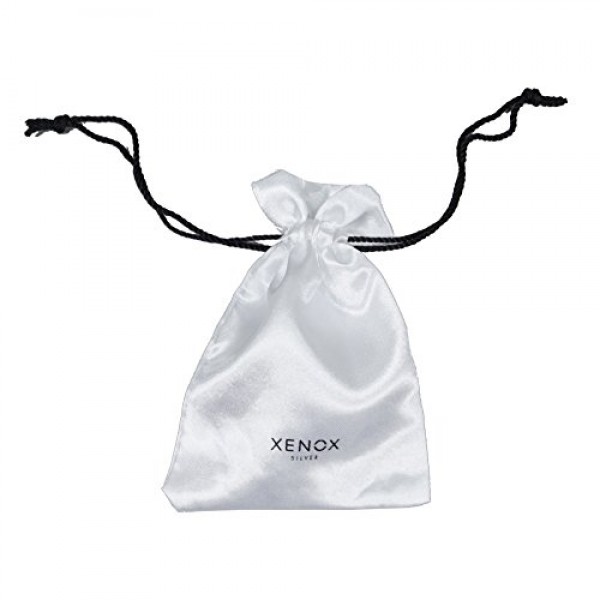 XENOX XS7281G 여성용 목걸이 실버 서클 골드 스털링 실버 925 골드 화이트 지르코니아 45 cm, 스털링 실버, 큐빅 지르코니아