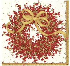 Caspari Pepperberry 칵테일 냅킨으로 즐겁게 지내기, 빨간색, 40개 상자(8070B)