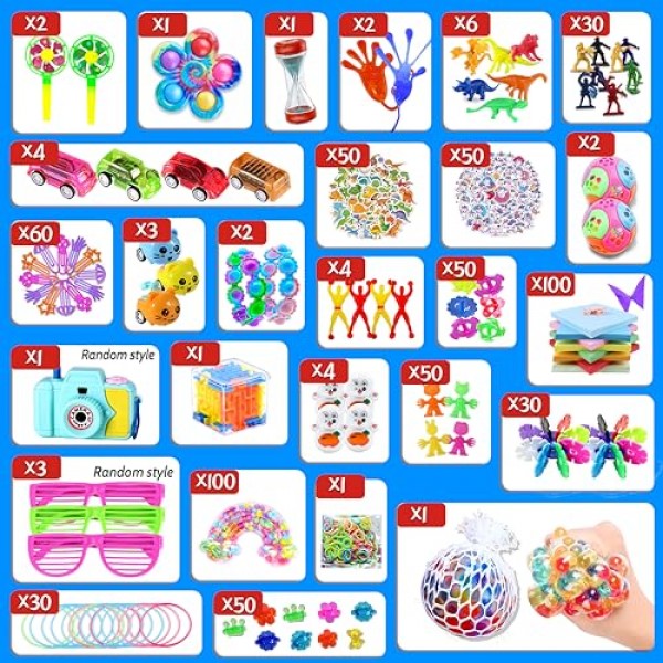 828pcs 어린이를위한 파티 호의, Fidget Toys Pack, Stocking Stuffers, Fidget Toys Bulk, Birthday Gift Toys, Prize Box, Treasure Box, Goodie Bag Stuffers, Carnival Prizes, Pinata, Classroom Toys, Sensory Toys Part