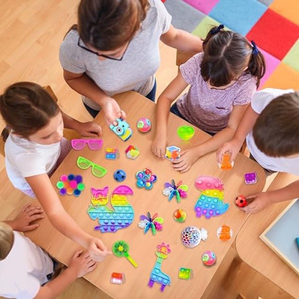 828pcs 어린이를위한 파티 호의, Fidget Toys Pack, Stocking Stuffers, Fidget Toys Bulk, Birthday Gift Toys, Prize Box, Treasure Box, Goodie Bag Stuffers, Carnival Prizes, Pinata, Classroom Toys, Sensory Toys Part