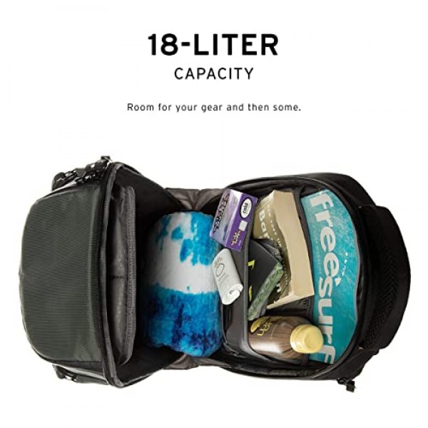 URBAN ARMOR GEAR UAG 18리터 경량의 터프한 내후성 노트북 백팩, 표준형 그레이 + UAG Dopp 키트 경량 남녀공용 세면용품 필수 여행가방, 블랙 미드나잇 카모