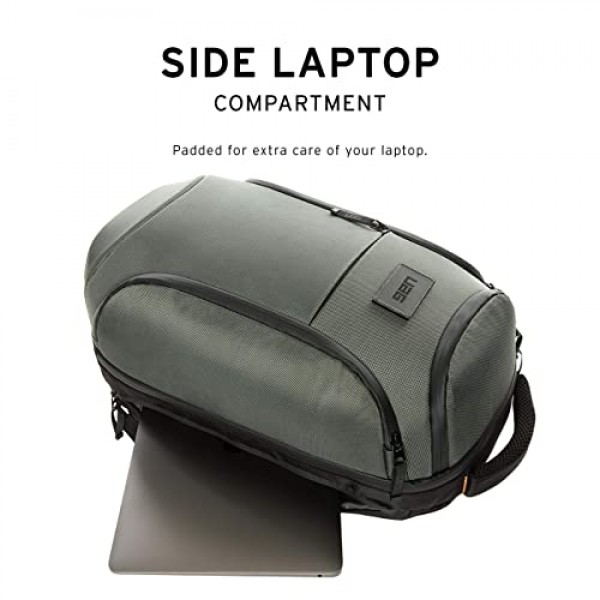 URBAN ARMOR GEAR UAG 18리터 경량의 터프한 내후성 노트북 백팩, 표준형 그레이 + UAG Dopp 키트 경량 남녀공용 세면용품 필수 여행가방, 블랙 미드나잇 카모