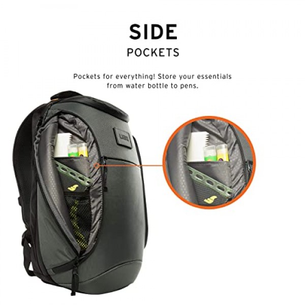 URBAN ARMOR GEAR UAG 18리터 경량의 터프한 내후성 노트북 백팩, 표준형 그레이 + UAG Dopp 키트 경량 남녀공용 세면용품 필수 여행가방, 블랙 미드나잇 카모