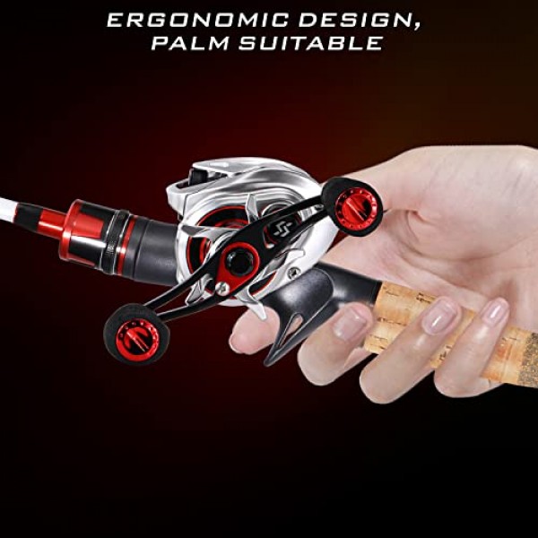 Sougayilang 베이트캐스팅 릴 – 경량 흑연 프레임 – 9 + 1 역방향 볼 베어링, 8.0:1 고속 기어비 낚시 릴