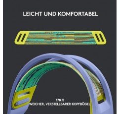 Logitech G733 LIGHTSPEED 오버헤드 무선 게임용 헤드셋, LIGHTSYNC RGB, 파란색 VO!CE 마이크 기술, PRO G 스피커, 초경량, 29시간 배터리 수명, 20m 범위 - 퍼플 퍼플 G733