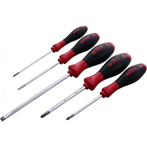 Wiha 5피스 SoftFinish 일자형 및 십자 드라이버 세트