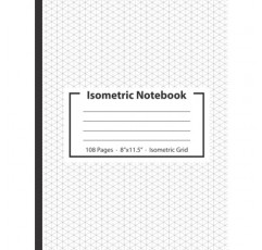 아이소메트릭 그래프 용지 노트: 건축 제도 그래프 용지 | 108페이지 · 8