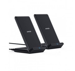 Anker 2 팩 313 무선 충전기(스탠드), iPhone 15/15 Pro/15 Pro Max/14/14 Pro Max용 Qi 인증, Galaxy S20, S10용 10W 고속 충전 - 스탠드 디자인, AC 어댑터 없음