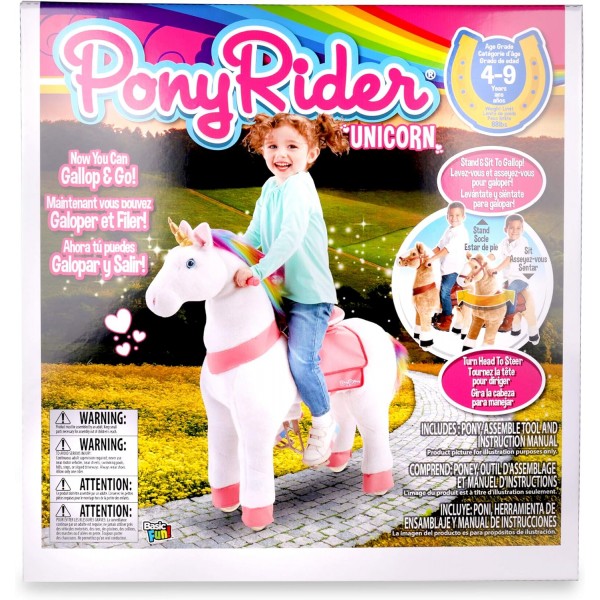 Pony Rider Ride On Unicorn Pony - Giddy up 유니콘 포니 플러시 - 유니콘 포니 - 3세 이상
