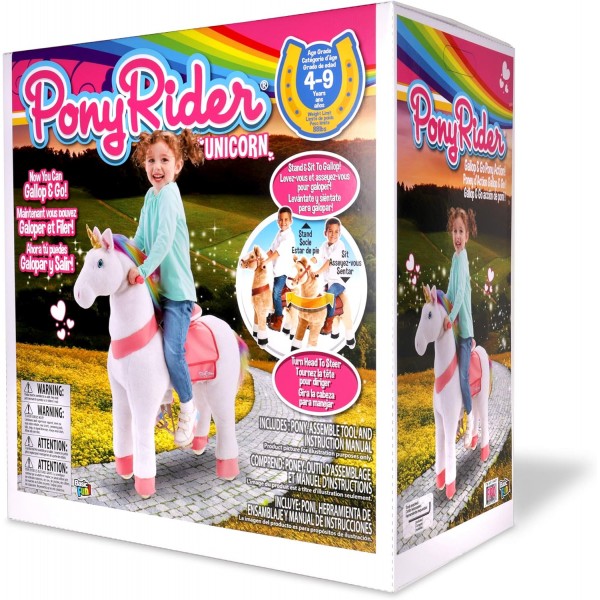 Pony Rider Ride On Unicorn Pony - Giddy up 유니콘 포니 플러시 - 유니콘 포니 - 3세 이상