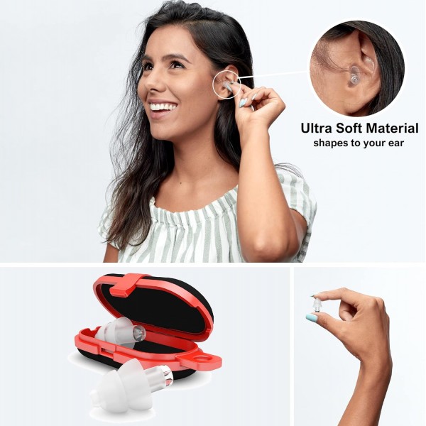 Alpine PartyPlug 재사용 가능한 귀마개 - 파티 및 클럽 활동을 위한 소음 감소 필터링 귀마개 - 시끄러운 소리 및 음악에 대한 편안한 청력 보호 - 1 쌍 재사용 가능한 소프