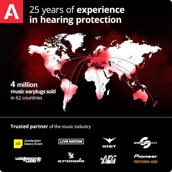 Alpine PartyPlug 재사용 가능한 귀마개 - 파티 및 클럽 활동을 위한 소음 감소 필터링 귀마개 - 시끄러운 소리 및 음악에 대한 편안한 청력 보호 - 1 쌍 재사용 가능한 소프